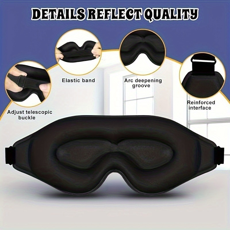 1pc Sleep Mask,3D Deep Contour - 3D Printing Mask recension och pris