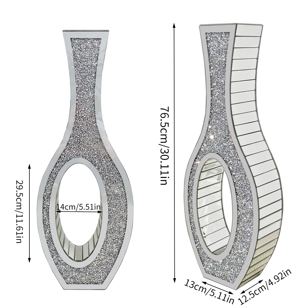 Tall Silver Mirrored Vase Deco - 3D Printing Vase recension och pris