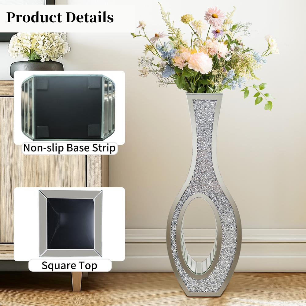 Tall Silver Mirrored Vase Deco - 3D Printing Vase recension och pris