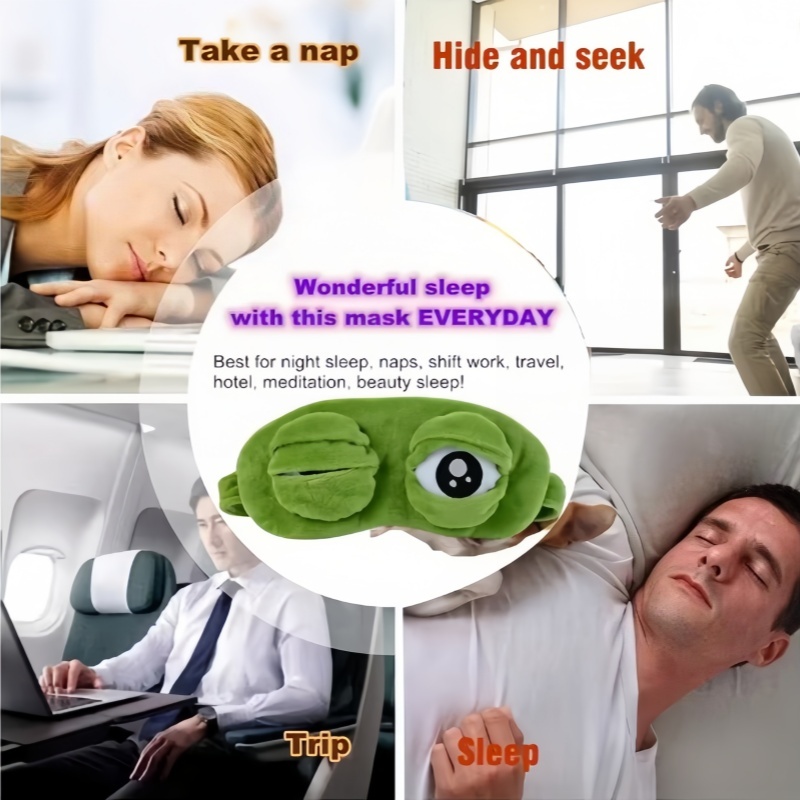 3D Frog Sleep Mask Natural Sle - 3D Printing Mask recension och pris
