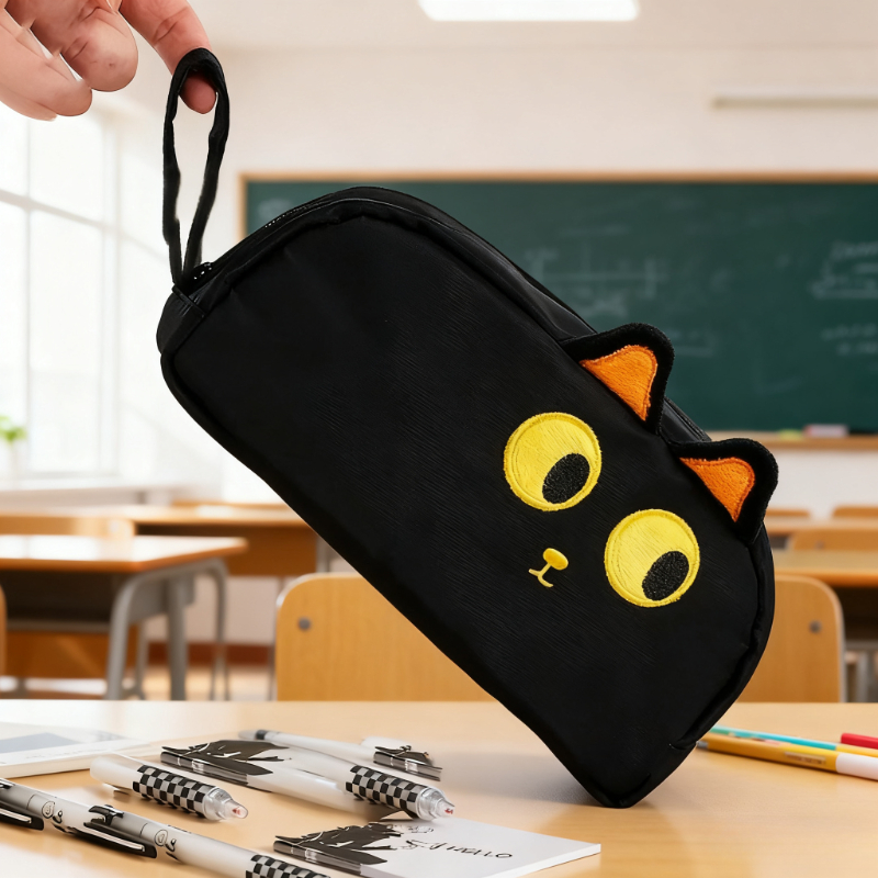 1pc 3D Black Cat Pencil Case,  - 3D Printing Housing recension och pris