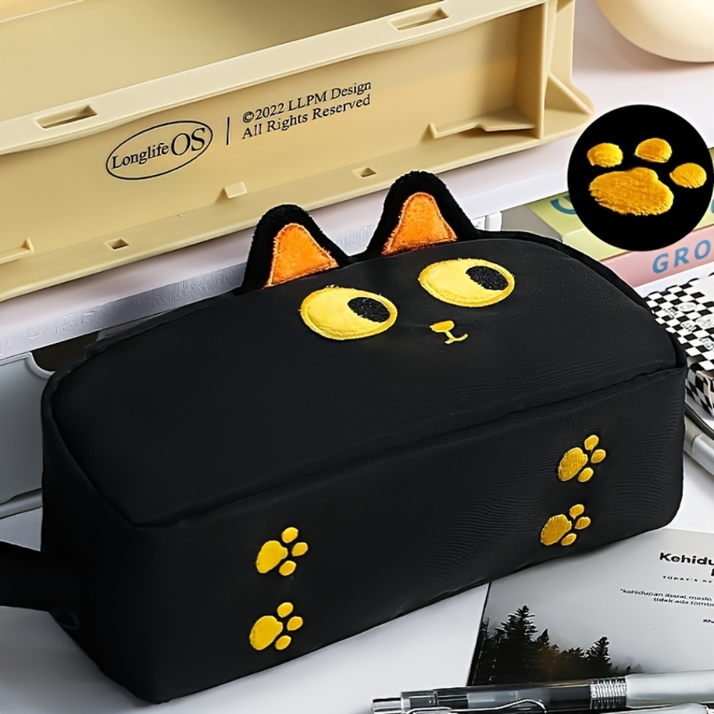 1pc 3D Black Cat Pencil Case,  - 3D Printing Housing recension och pris