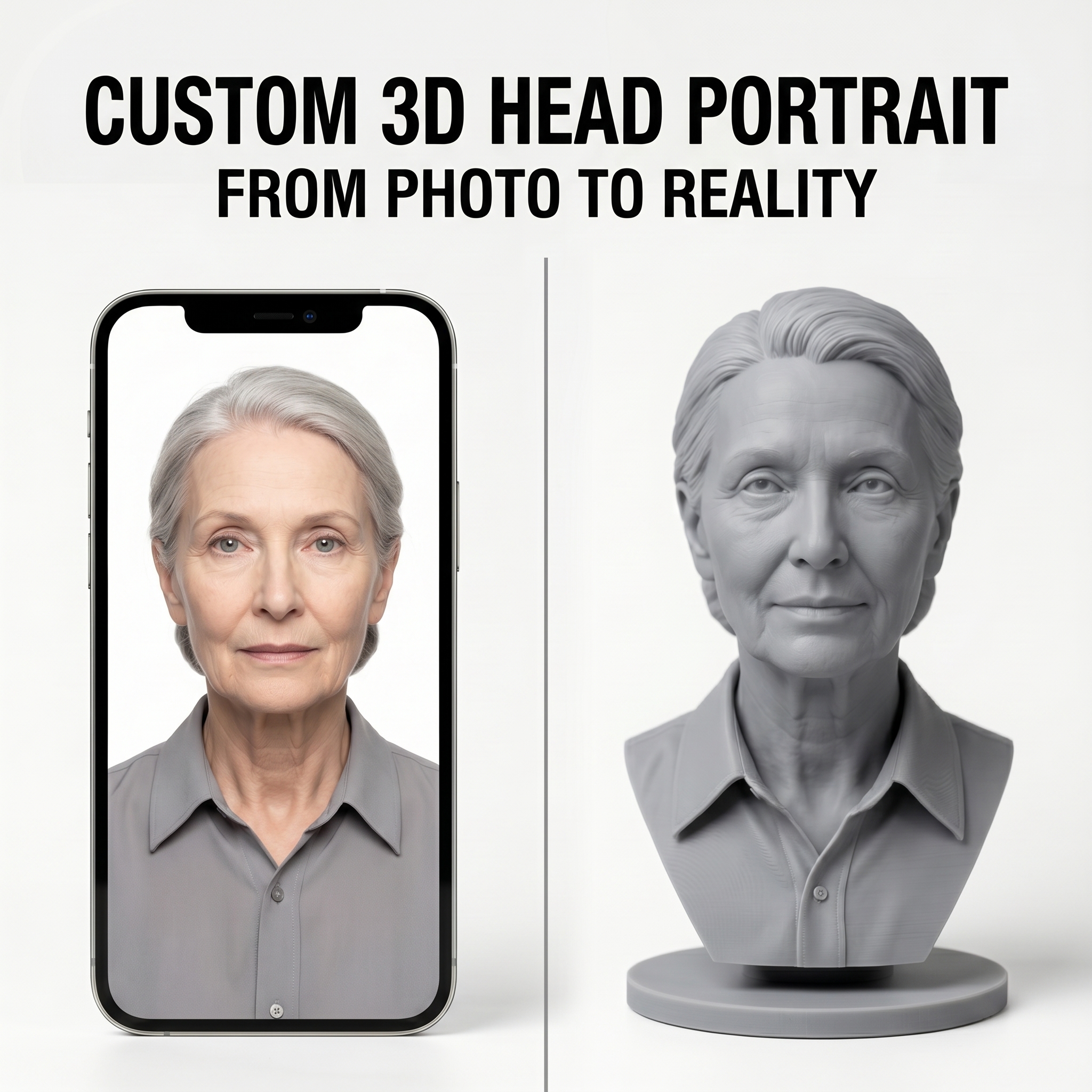 Custom 3D Bust Figurine, Perso - 3D Printing Article recension och pris