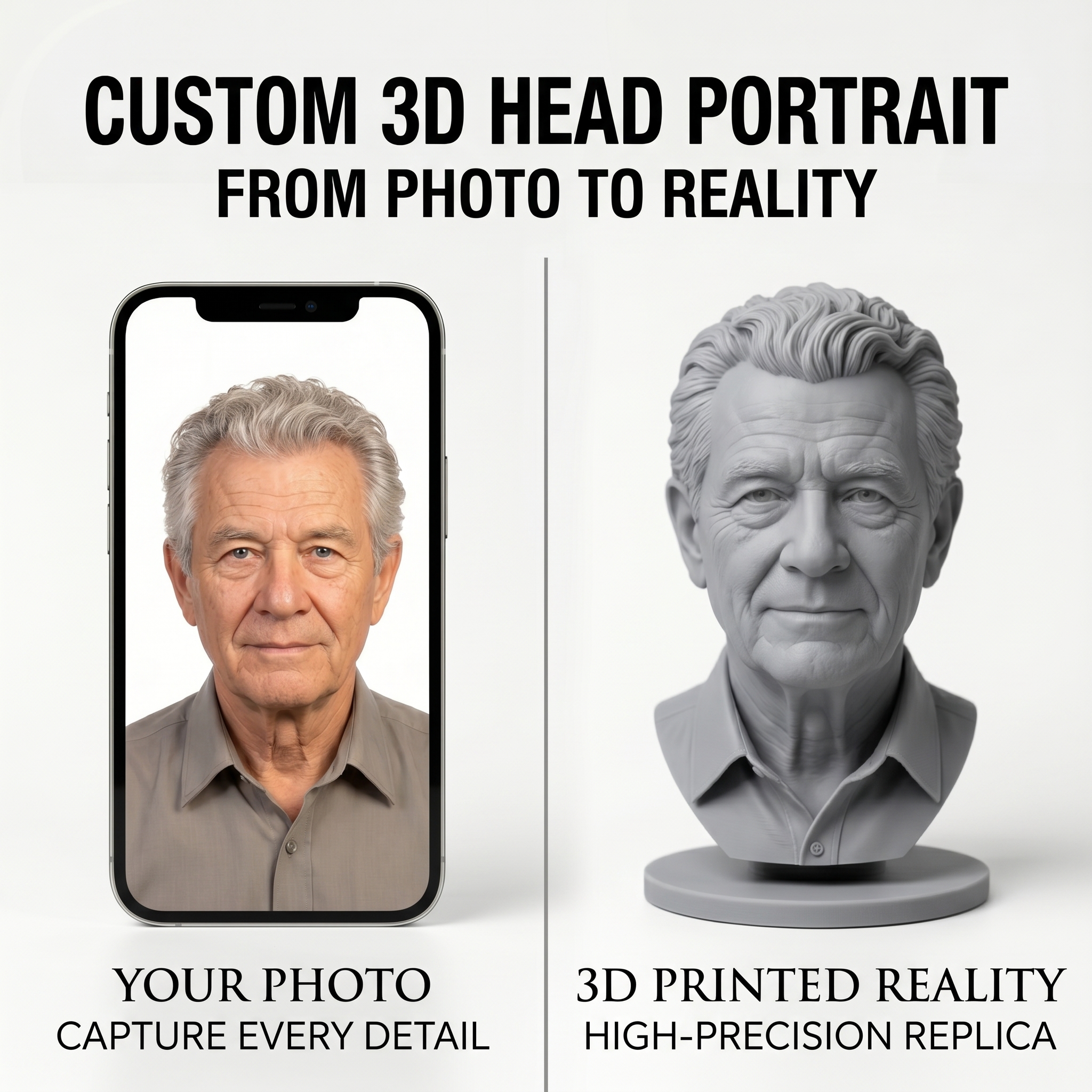 Custom 3D Bust Figurine, Perso - 3D Printing Article recension och pris