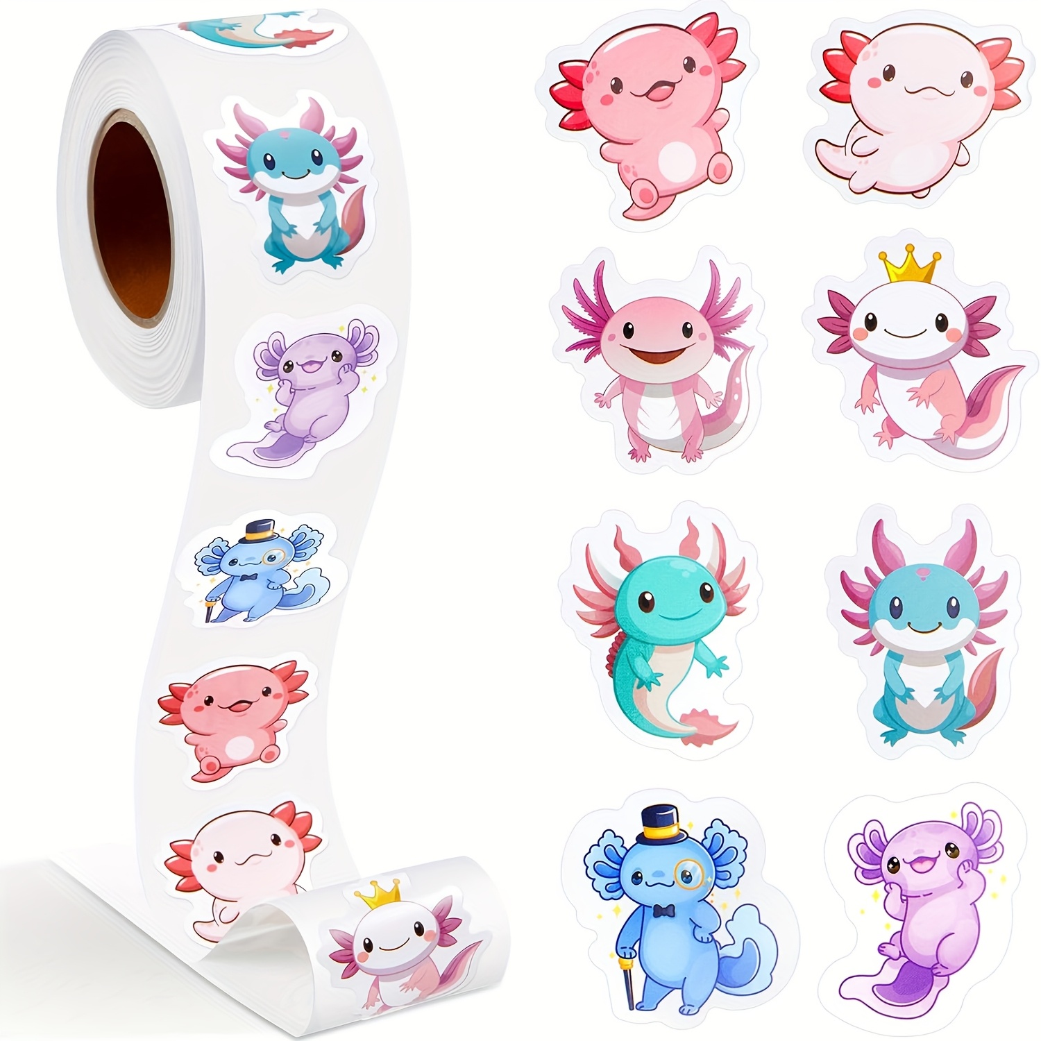 500 Pcs/roll Axolotl Stickers  - 3D Printing Dragon recension och pris