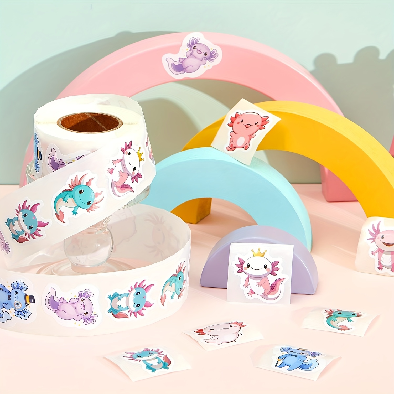 500 Pcs/roll Axolotl Stickers  - 3D Printing Dragon recension och pris