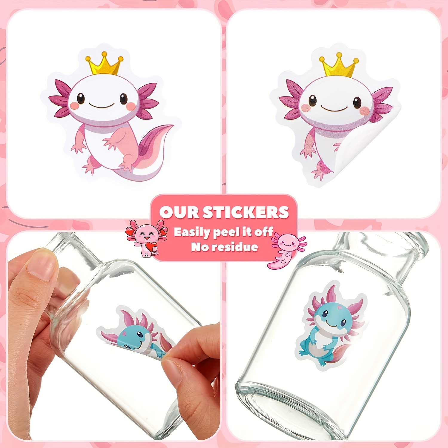 500 Pcs/roll Axolotl Stickers  - 3D Printing Dragon recension och pris