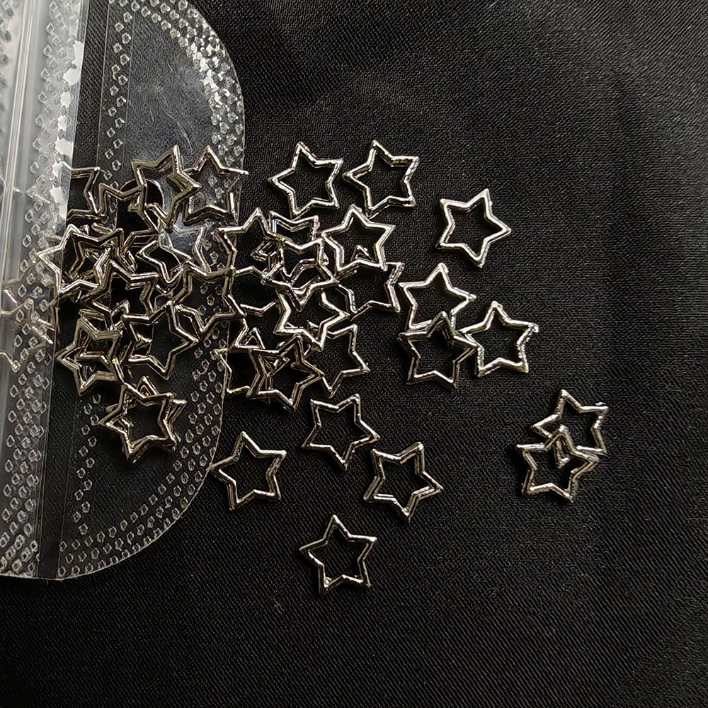 20pcs Silver Stars Nail Charms - 3D Printing Jewelry recension och pris