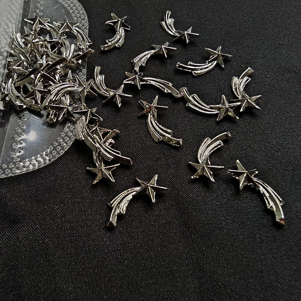 20pcs Silver Stars Nail Charms - 3D Printing Jewelry recension och pris