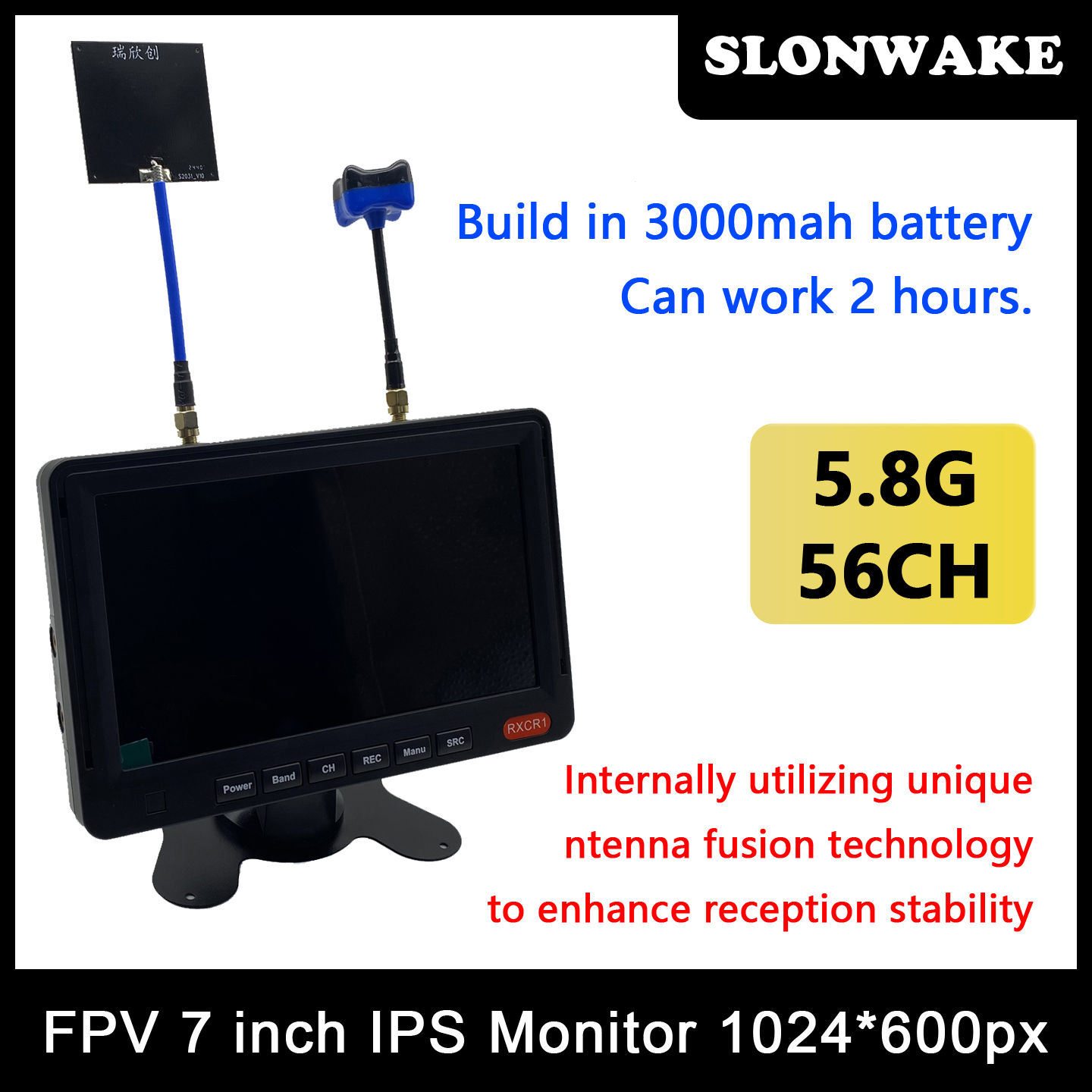 5.8G 48CH 7 Inch FPV Monitor 1 - Build Plate recension och pris